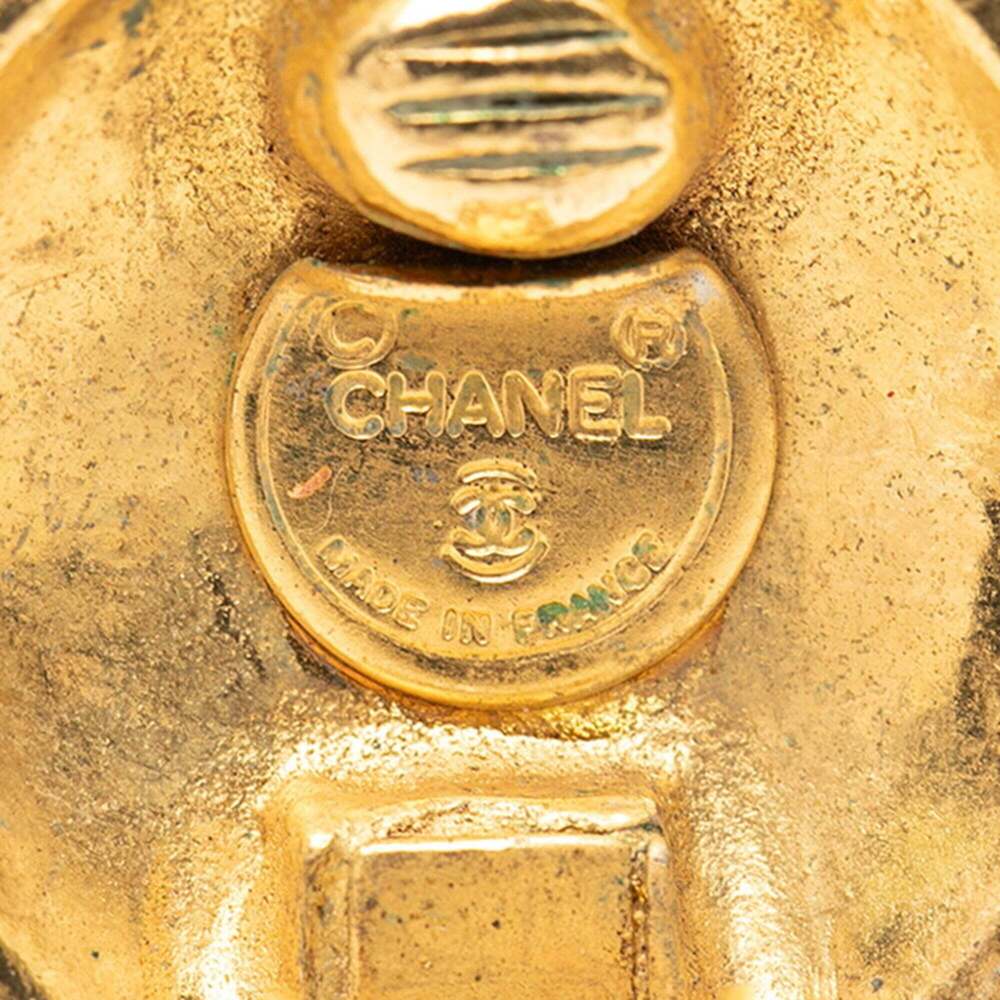 CHANEL Gold Logo Earrings - Picture 3 of 3